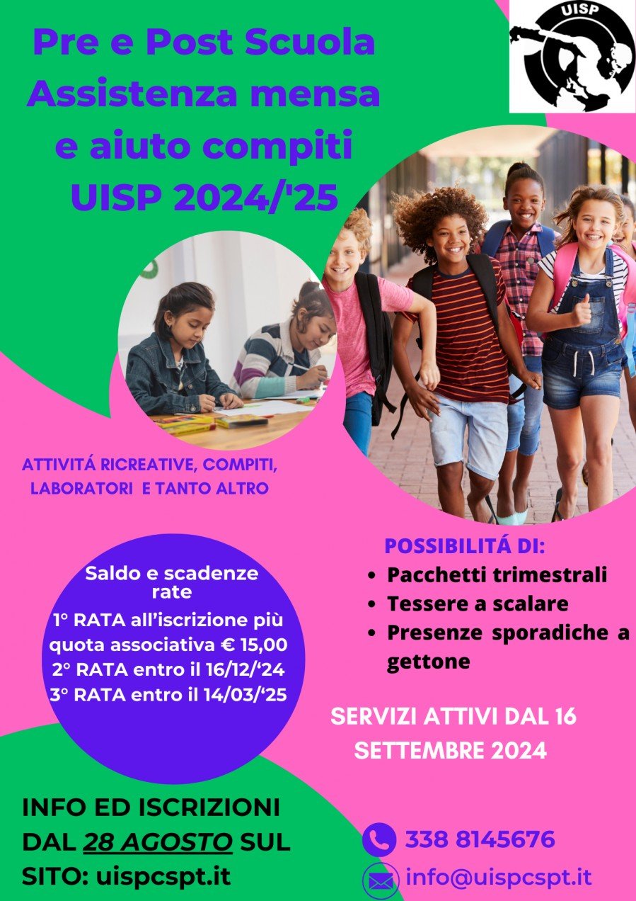 PRE E POST SCUOLA 2024/2025